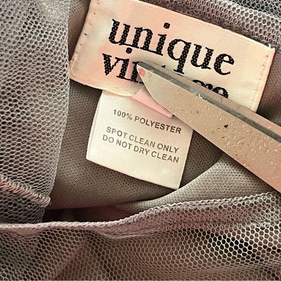 Unique Vintage Silver Sequin Cocktail Dress Size Medium 1920s Vibes Retro - Picture 6 of 7